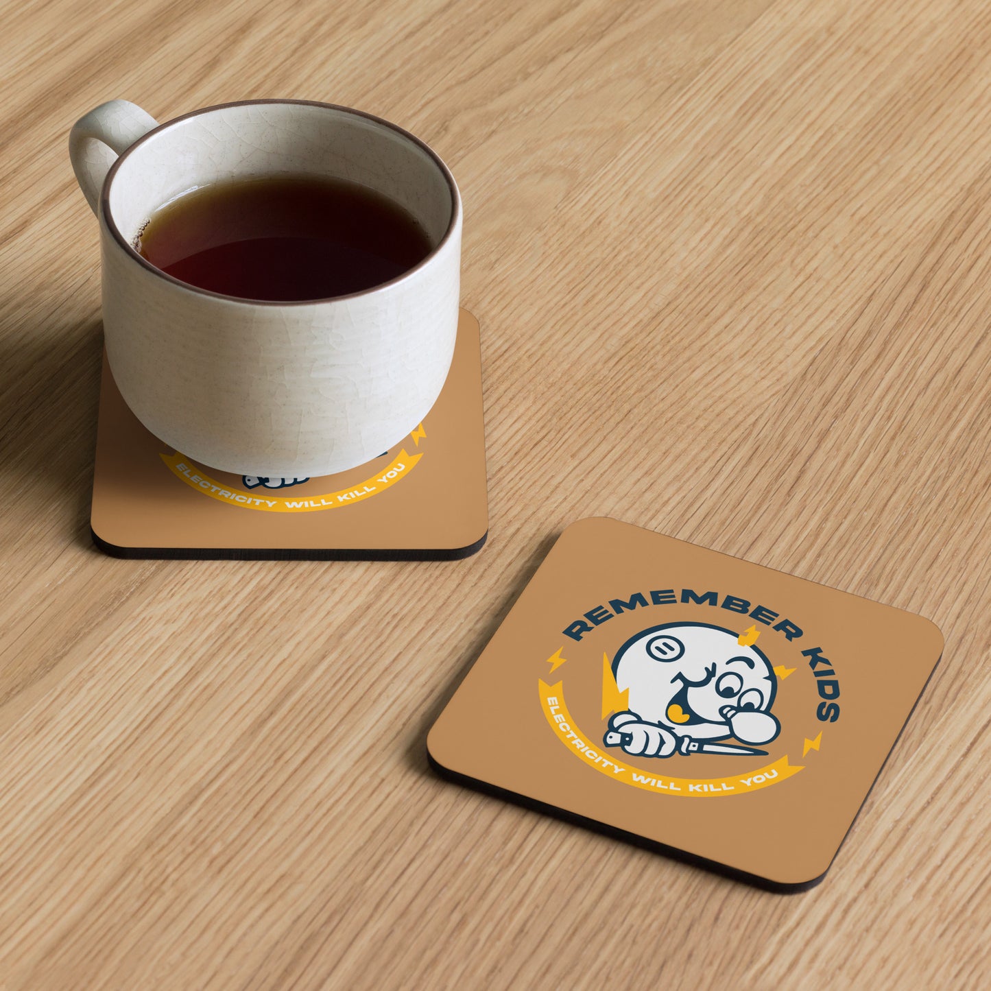 Cork-back coaster